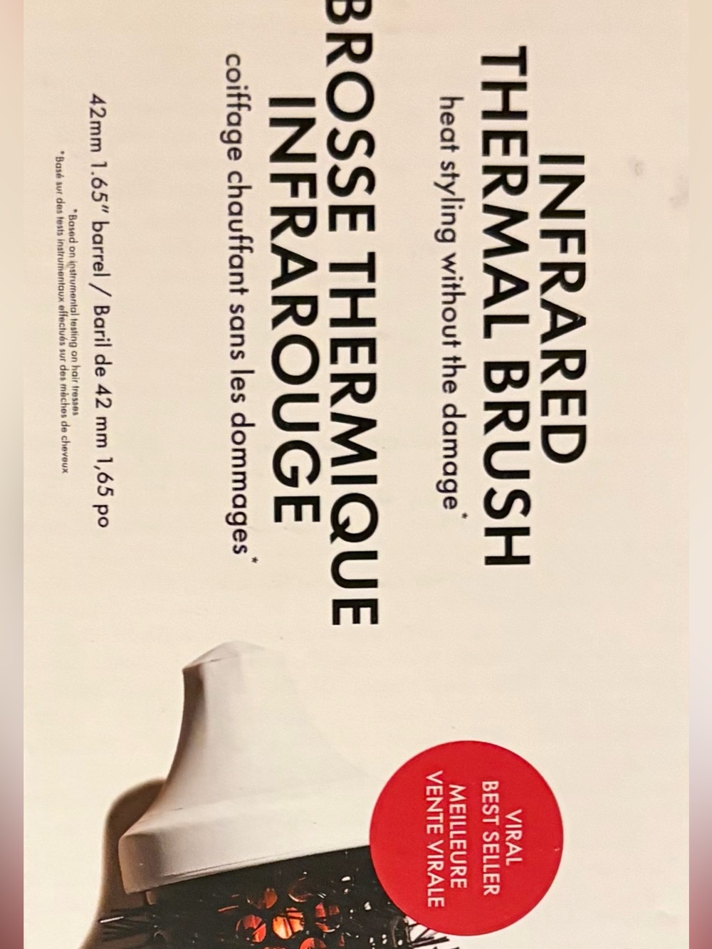 Bondi Boost White Ionic Round Hair Brush with Red Barrel - Premium Styling Brush